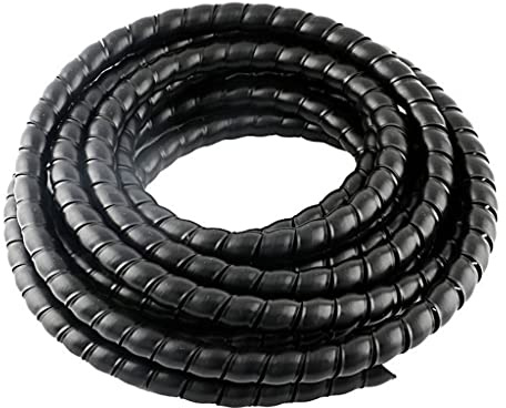 Flexibel spirallindad kabelslang - Klippbar kabelskyddare for hem, kontor och gör-det-själv-projekt(2mx10mm)