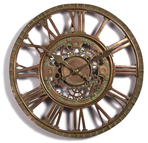 HH Home Hut Outdoor indoor Garden bronze Wall Clock Hand Painted church clock 30cm 1116