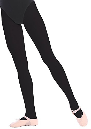 Bezioner Collants de Ballet Danse pour Enfants et Adultes Noir 1 Paire L