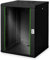 DIGITUS Netzwerk-Schrank 19 zoll 16 HE - Wandmontage - 600 mm Tiefe - Traglast 100 kg - Unique Serie - Glastür - Schwarz