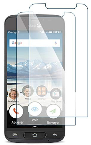 Karylax - Flexible Glass Screen Protector, 9H Hardness, Anti-Scratch, Protective Film for Doro 8040 Smartphone (Pack of 2)
