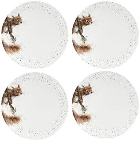Portmeirion Home & Gifts WNPN4077-XB Dinner Plate-Set of 4, Ceramic, Red