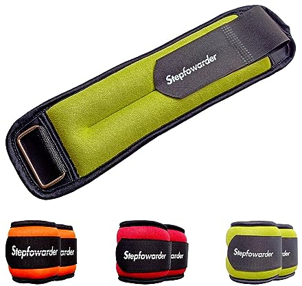 Ankle Weights for Women & Men Kids – 0.3kg/0.5kg/1.0kg Pairs for Walking, Running, Yoga, Fitness - Premium Mercerized Cotton Fabric - Comfortable, Durable & Tear Resistant (2 * 1.0KG - Green)