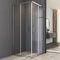 Duschkabine Eckeinstieg 80x100cm Schiebetür 6mm ESG Glas Duschabtrennung Duschwand Höhe 185cm