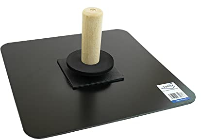 Toolty Heavy Duty Plastic Plasterers Plastering Hawk - 330 x 330mm - 13 inch - Wooden Handle - DIY - TLTY-4823