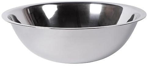 Argon Tableware 3L Mixing Bowl - 27.5cm Polished Metal Dishwasher Safe Medium Nesting Bowl Durable Stainless Steel Mixing Dish for Baking, Cooking & Food Prep