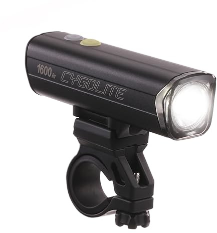 Cygolite Velocity 1600, 1200, 1000, 800 Lumen USB-C Bike Lights – Anodized Aluminum Alloy – 9 Light Modes – Fine Tunable Brightness - Compact, IP67 Waterproof – Hard Mount – Road & Mountain