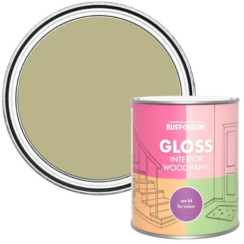Rust-Oleum Green Interior Wood Paint in Gloss Finish - Sage Green 750ml