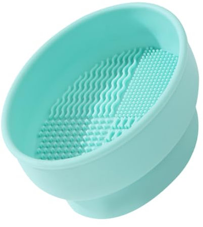 Ipetboom Makeup Brush Cleaner Bowl Drying Stand Makeup Tools Cleaner for Effortless Cleaning Quick Drying for Home Use