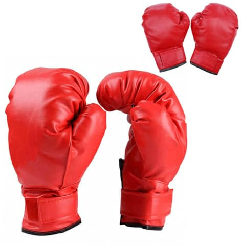 Happyyami Boxhandschuhe Aus PVC Für Junge Mädchen Für Kickboxen Karate Thaiboxen Sparring Und Kampfsport-Training Inklusive Schlagpratzen Atmungsaktiv Und Langlebig