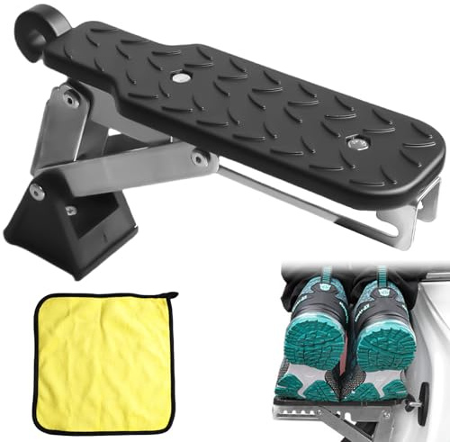 BAIFULAI Auto Türstufe, Schwarz Klappbarer Auto Türpedal Trittbrett mit Pufferkissen und Universal Car Door Step mit U Türfallen, 250kg Tragfähigkeit, SUV Jeep, Faltbar und Einstellbaren Winkel