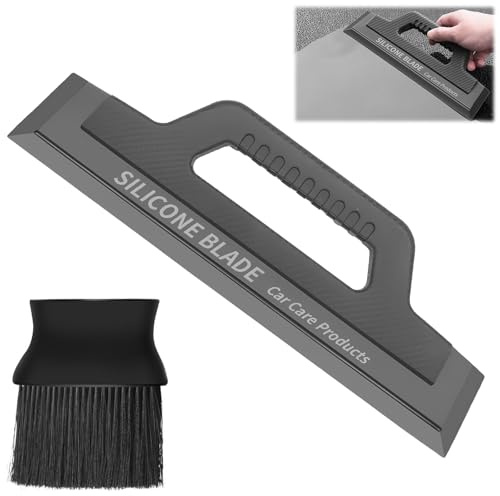 guobinZH Rasqueta Silicona Coche 30cm Car Silicone Squeegee con Mango Escobilla de Goma Profesional Rasqueta Limpiacristales Ducha para Ventanas Cristales Espejos y Ventanas de Coches