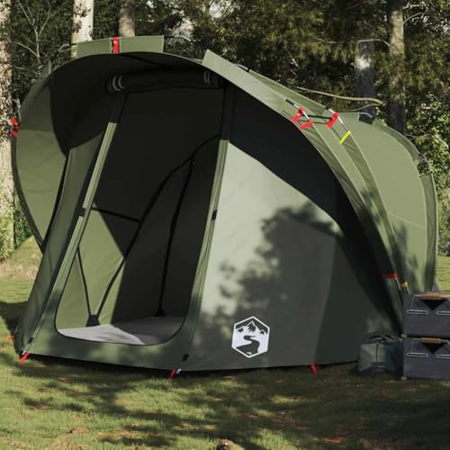 Owoxanthellate Tenda da pesca verde oliva, 260 x 276 x 179 cm, tenda da lancio per 4 persone, materiale robusto per uso esterno, ultraleggero, per la pesca e l'escursionismo