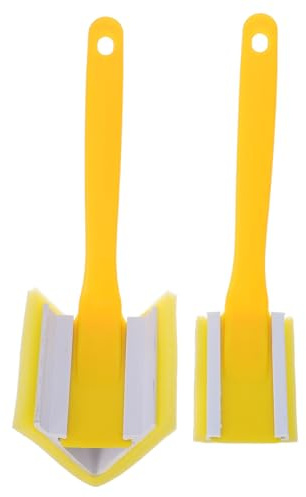 NIYANGLE Set da 2 Pennelli Angolari Triangolari per Pittura Strumento Bordatrice per Rifinitura Precisa di Angoli e Fessure Pennelli per Bordi Interni per Pareti e Soffitti