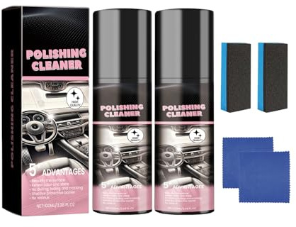 Vexoilux Polishing Cleaner Car Interior, 100ml Car Interior Cleaner Spray, All Purpose Car Interior Detailer Cleaner for Dashboards, Seats, Leather, Plastic 2PCS