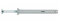 Index - 100 chevilles à frapper polyamide avec clou annelé à tête fraisée 5 x 50 mm (D. 5 mm) - TCCA05050 - Index