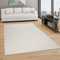 Paco Home Teppich Wohnzimmer Schlafzimmer Esszimmer Kurzflor Moderne Optik Einfarbig Pastell, Grösse:200x280 cm, Farbe:Creme