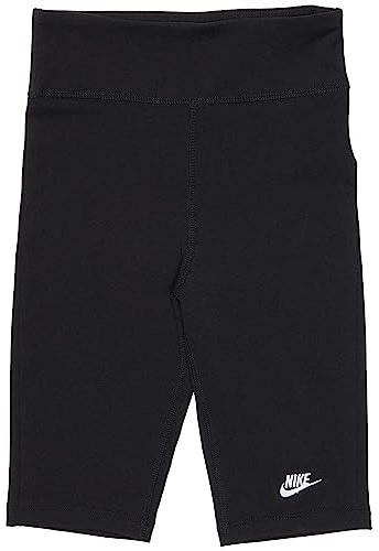 NIKE G Nsw Bike 9 In, Shorts Niñas, Black/white, 8-9 Años