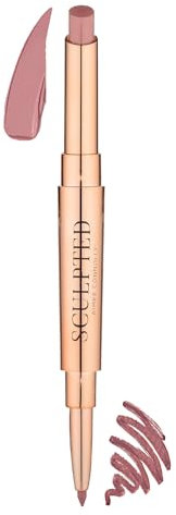 Lip Duo 2-in-1 Lipstick & Liner from Sculpted by Aimee (Naked) - Travel-Friendly, Double-Ended Lip Duo to Sculpt, Shape & Colour Lips