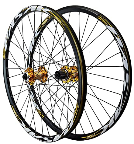 ZYHDDYJ Radsport Felgen 24 Zoll Fahrrad Laufradsatz MTB Mountainbike Laufradsatz Doppelnietfelge Aus Aluminiumlegierung Schnelle Veröffentlichung Scheibenbremse Unterstützt 7-12 Geschwindigkeit 32H