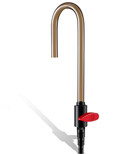 Dreyoo Aquarium Water Changer Hook with Flow Switch, Quickly Fill and Drain Fish Tank, PVC Aquarium Water Filler, Suit for 1/2'', 5/8'' 3/4'' Hose