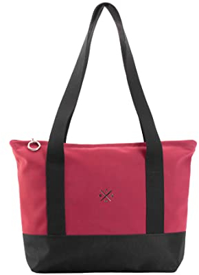 Manufaktur13 Shopper - Umhängetasche in versch. Varianten, wasserdicht, Schultertasche mit Reißverschluss, Handtasche mit Tragegriff, Beuteltasche, Freizeittasche, Beach Bag (M13) (Bordeaux)