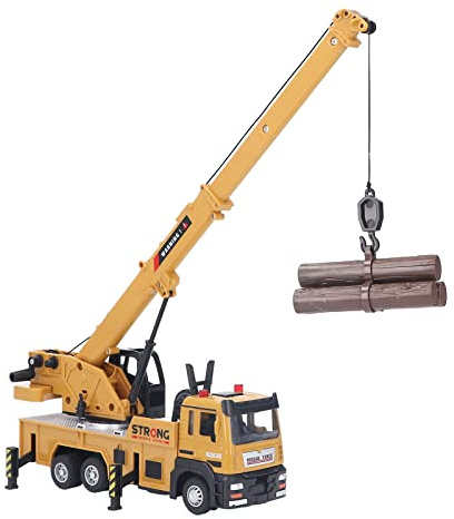Spielzeug Kranwagen, Metallischer Kran mit Reibungsdynamisches für ab 3 Jahre - Lernspielzeug für Motorik und Koordination im Kindergarten, Zuhause oder Frühpädagogischen Institutionen