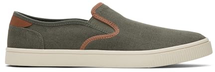 TOMS Herren Baja Sneaker, Dark Sage Heritage Canvas Synthetik Nubuk Besatz, 43 EU