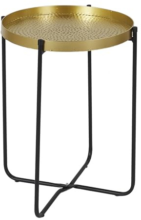 HOME DECO FACTORY - HD0202 - Table D Appoint Metal Martele Alia D35Cm - Salon, Salle à Manger