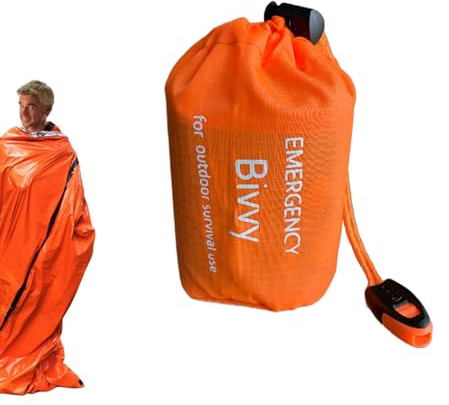 LIANRISES Biwaksack Notfall Schlafsack und Pfeifen NotunterküNfte Wasserdicht Winddicht Wandern