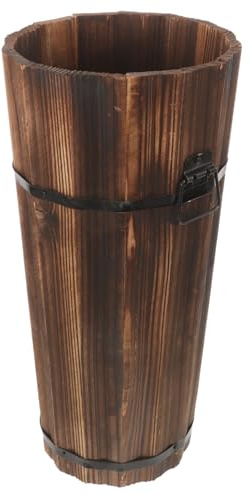 Alipis Portaombrelli in Legno Carbonizzato 8.3X8.3X8.3 Pollici Supporto Ombrello Compatto Per Casa E Ufficio Organizzatore Per Bastoni Da Passeggio E Ombrelli Resistenti