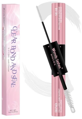 Blanco Pegamento De Pestañas, Pegamento Pestañas Lash Bond and Seal 2 En 1 Para Extensiones De Pestañas Individuales DIY, Seal Sujeción Fuerte Impermeable