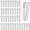 EFUTURETIME 40 unid. Ganchos de Cortina de Acero Inoxidable con 4 Dientes para Cortinas con Cinta de Pliegue, Ganchos de Metal para Hacer Pliegues de Cortina