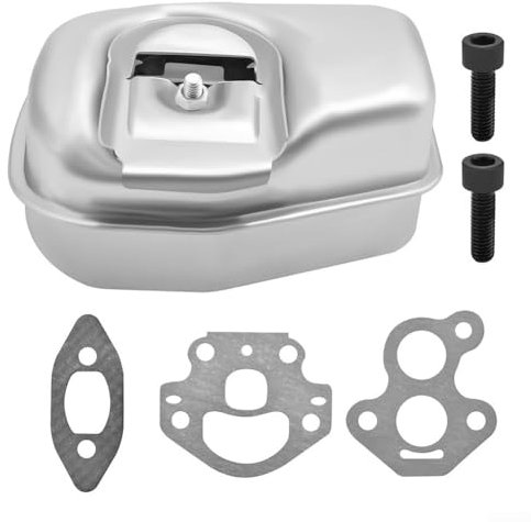 QOXEZY 1 kit silencieux de tronçonneuse construction robuste pour 545006007 et 530071887, matériau métallique, argent