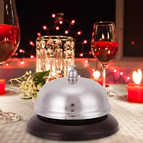 BRRNOO Sonnette d'appel, Cloche de Réception, Cloche de Bureau 3,3x3,3x2,2 Pouces en Acier Inoxydable pour Cuisine, café, Restaurant