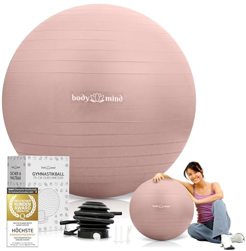 Gymnastikboll inkl. luftpump – Anti-Burst Pilates-boll, Pezziboll för gravida Ergonomisk sittstol för kontoret, sittboll för yoga, gymnastik och träning
