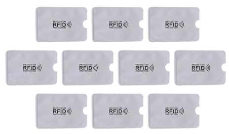 Skyddsfodral för identitetsstöld|RFID-blockerande fodral stöldskydd vattentät ID-korthållare plast kreditkortspåse 10 st