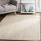 SAFAVIEH Naturfaser Teppich für Wohnzimmer, Esszimmer, Schlafzimmer - Natural Fiber Collection, Kurzer Flor, Natürlich, 61 X 91 cm
