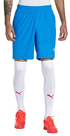 PUMA PUMJV Men LIGA Shorts Core Training Shorts - Electric Blue Lemonade - White, L