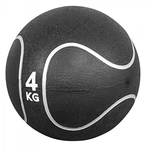 Gorilla Sports® Palla Medica - 1-10kg, Singolo o Set, Diametro 23-29cm, Gomma, Anticivolo, Nero/Argento - Forza Esplosiva, Esercizi Ginnastica, Yoga, Allenamento, Fitness, Palestra, Wall Ball