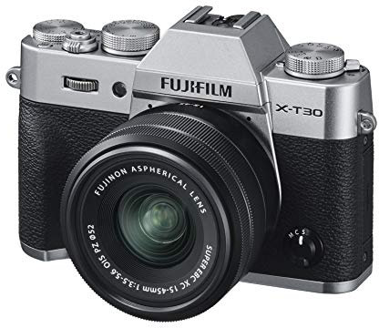 Fujifilm X-T30, Kit cámara Digital sin Espejo con Objetivo Intercambiable XC15-45/3.5-5.6, Color Plata