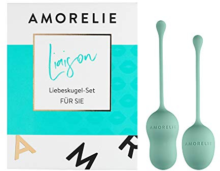 AMORELIE Liaison 2.0 – Liebeskugel-Set 56g & 72g | Beckenbodentrainer für Frauen | 2 Stück