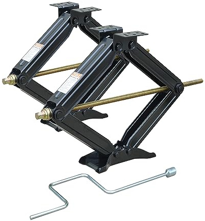Bastion Distribution Two New 24 Scissor Jacks with Crank Handle | 5000 lbs Capacity | 4-24” Height | Spray-Tested Powder Coated | BJ-5000MSJ24