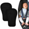 Aomig Gurtpolster Kinder, 2 Pads Set Gurtschutz Auto Sicherheitsgurt Schulterpolster, Schwarz Universal Gurtschoner & Gurtpolster Gurtbezüge für Babyschale, Kinderwagen, Buggy & Autositz