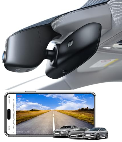 MANGOAL 4K UHD 2160P Dash Cam, Integrerat OEM-utseende Dashcam, Anpassad för Audi (Modell A) 2019-2026 A4 A6 Allroad A3 A5 Q5 S4 S6 Q7 A8 S8 TT A7 S5 Q3 S3 S7 RS3 RS5 RS6 e-tron, WiFi & App,64 GB kort | A4 A6 A3 A5 Q5 S4 S6 Q7 A8 S8 TT A7 S5 Q3 S3 S7 RS3 RS5 RS6 e-tron, OEM Look, UHD 2160P video, WiFi och app, GPS, 64 GB kort