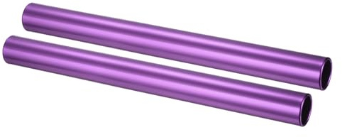 PATIKIL Relay Track Baton, 2 Pack Aluminum Tube Field Running Race Stick Corrosion Resistant for Outdoor Athletics Sport Game Practice Tool, Purple