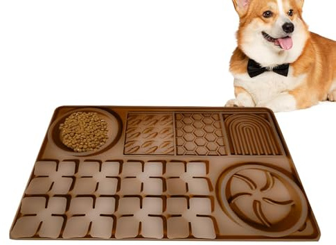 Tappetino per alimentazione lenta, pastiglie per leccare cani | Pastiglie per leccare alimenti per alimentazione lenta | Tappetino per l'alimentazione in silicone per distrazione da per