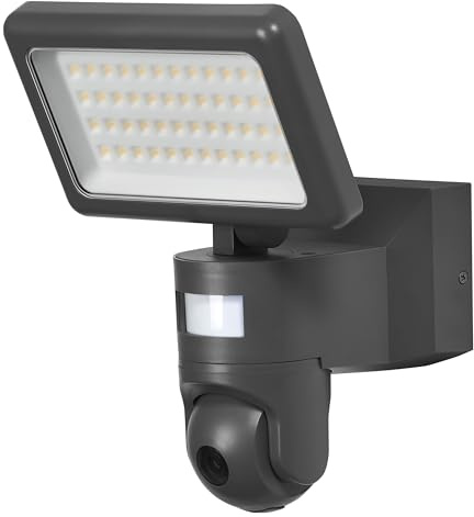 OSRAM SMART+ LED-spotlight med kontrollerbar kamera | SMART+ Wifi Flood Camera, Outdoor Lighting Accesories, Mörkgrå, 25000 h, 1-Pack