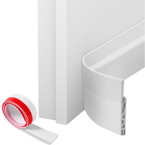 Oderra Zugluftstopper für Türen, Selbstklebende Türdichtung unten 100 cm, Schalldämmung, Kälteschutz an Schlafzimmer-, Haustüren (Weiß)