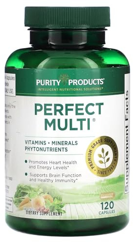 Purity Products Perfect Multi - Multivitamin Packed with Vitamins, Minerals and Phytonutrients - 60 Breakthrough Nutrients - Support for Healthy Immunity, Normal Energy Levels - 120 Capsules (1)